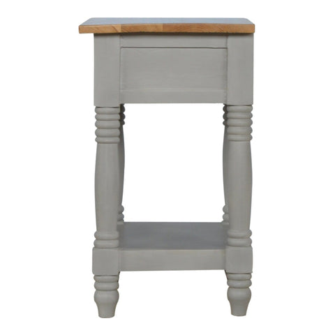 Grey Painted Bedside with Wooden Top Sleeping Artisan Furniture 