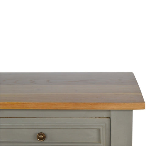 Grey Painted Bedside with Wooden Top Sleeping Artisan Furniture 