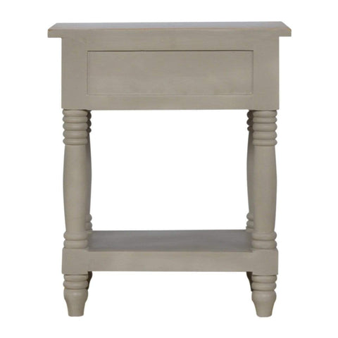 Grey Painted Bedside with Wooden Top Sleeping Artisan Furniture 