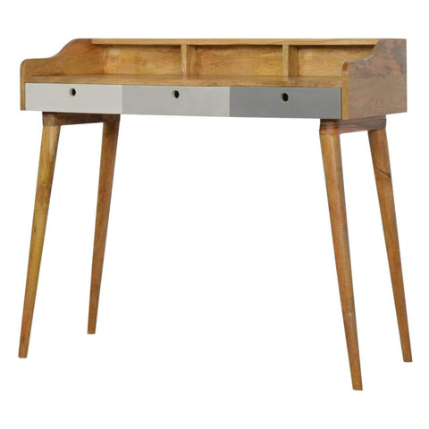 Grey Painted Gallery Back Writing Desk Living Artisan Furniture 