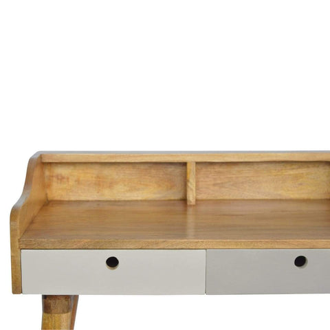 Grey Painted Gallery Back Writing Desk Living Artisan Furniture 