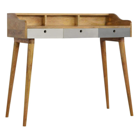 Grey Painted Gallery Back Writing Desk Living Artisan Furniture 