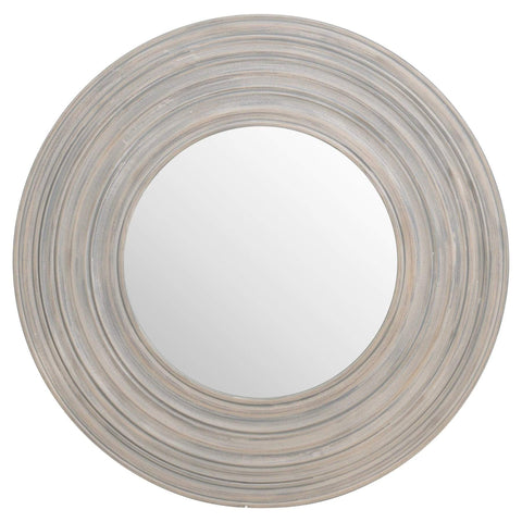 Grey Painted Round Ribbed Mirror Mirrors Hill Interiors 