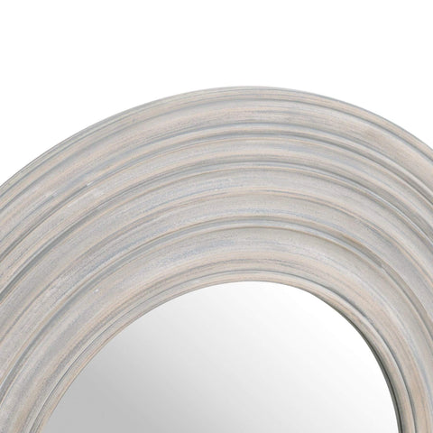 Grey Painted Round Ribbed Mirror Mirrors Hill Interiors 