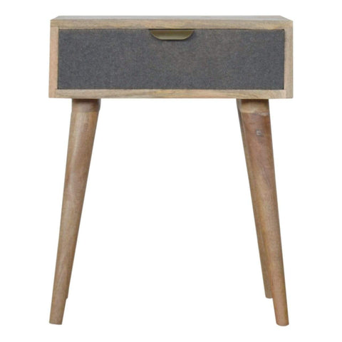 Grey Tweed Bedside Sleeping Artisan Furniture 