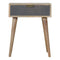 Grey Tweed Bedside Sleeping Artisan Furniture 