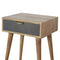 Grey Tweed Bedside Sleeping Artisan Furniture 