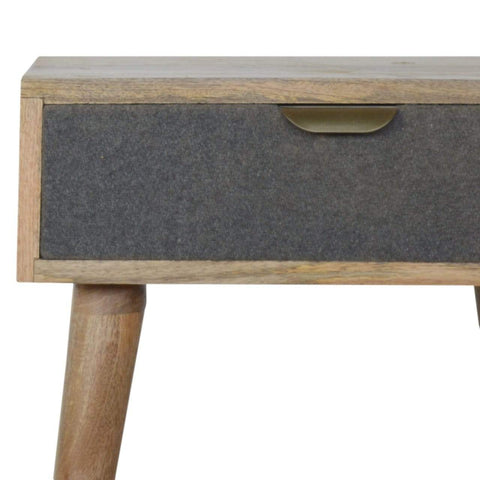 Grey Tweed Bedside Sleeping Artisan Furniture 