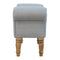 Grey Tweed Bench with Turned Feet Living Artisan Furniture 