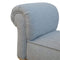 Grey Tweed Bench with Turned Feet Living Artisan Furniture 