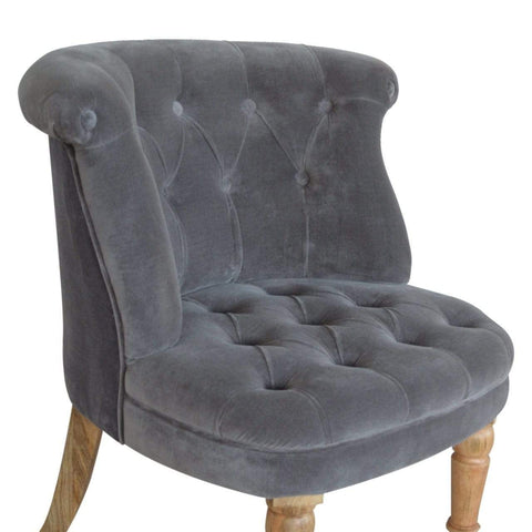 Grey Velvet Accent Chair Living Artisan Furniture 