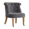 Grey Velvet Accent Chair Living Artisan Furniture 