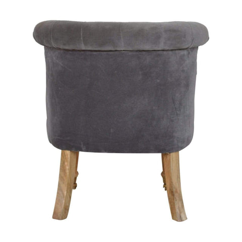 Grey Velvet Accent Chair Living Artisan Furniture 