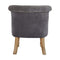 Grey Velvet Accent Chair Living Artisan Furniture 