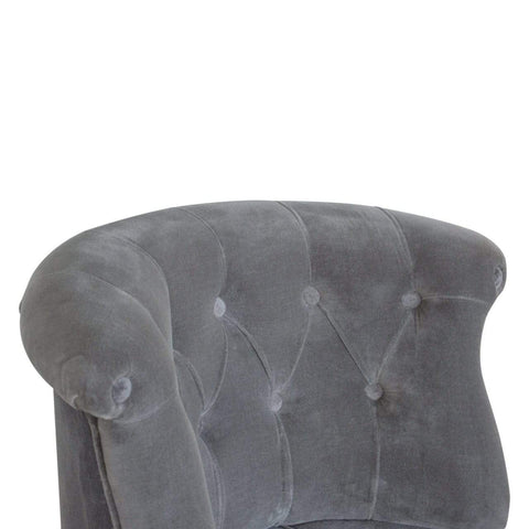 Grey Velvet Accent Chair Living Artisan Furniture 
