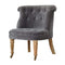 Grey Velvet Accent Chair Living Artisan Furniture 