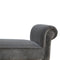 Grey Velvet Bench Living Artisan Furniture 