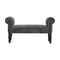Grey Velvet Bench Living Artisan Furniture 