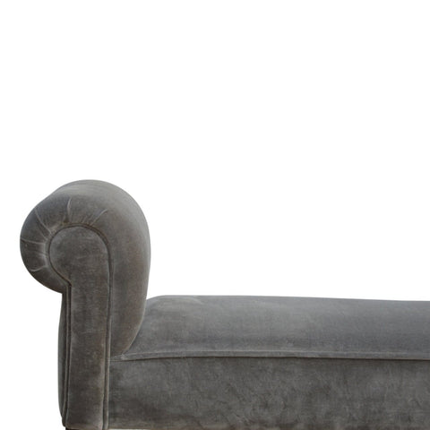 Grey Velvet Bench Living Artisan Furniture 