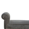 Grey Velvet Bench Living Artisan Furniture 