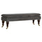 Grey Velvet Bench with Castor Feet Living Artisan Furniture 