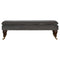 Grey Velvet Bench with Castor Feet Living Artisan Furniture 