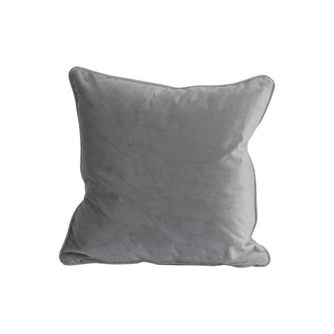 Grey Velvet Cushion 40x40cm Accessories Hill Interiors 