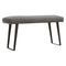 Grey Velvet Industrial Style Bench Living Artisan Furniture 