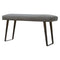 Grey Velvet Industrial Style Bench Living Artisan Furniture 