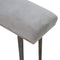 Grey Velvet Industrial Style Bench Living Artisan Furniture 