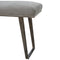 Grey Velvet Industrial Style Bench Living Artisan Furniture 