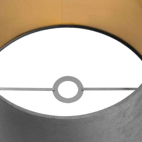 Grey Velvet Lamp And Ceiling Shade Lighting Hill Interiors 