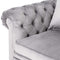 Grey Velvet Large Chesterfield Three Seater Sofa Living Hill Interiors 