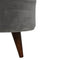 Grey Velvet Nordic Style Footstool Sleeping Artisan Furniture 