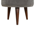 Grey Velvet Nordic Style Footstool Sleeping Artisan Furniture 