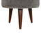 Grey Velvet Nordic Style Footstool Sleeping Artisan Furniture 