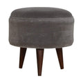 Grey Velvet Nordic Style Footstool Sleeping Artisan Furniture 