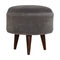 Grey Velvet Nordic Style Footstool Sleeping Artisan Furniture 