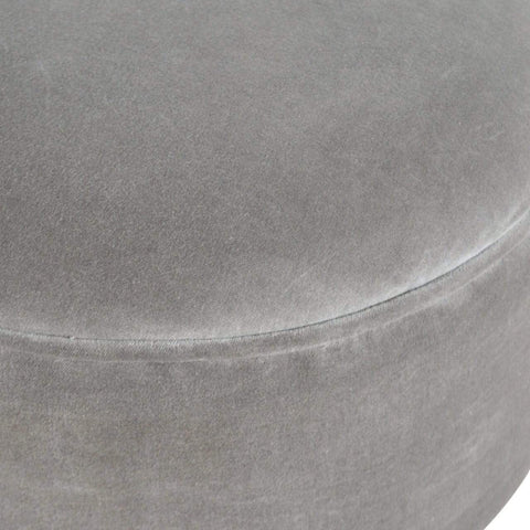 Grey Velvet Nordic Style Footstool Sleeping Artisan Furniture 