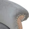 Grey Velvet Studded Chair Living Artisan Furniture 