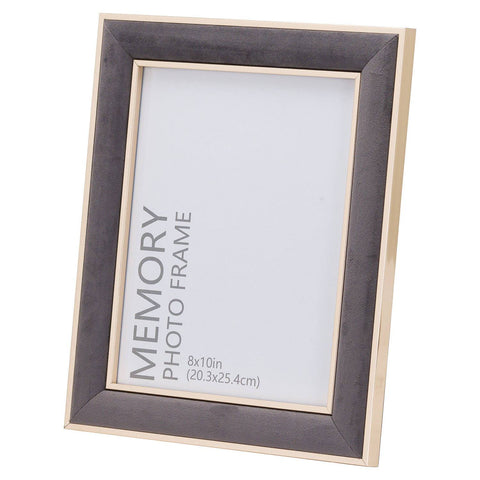 Grey Velvet With Gold 8X10 Frame Accessories Hill Interiors 