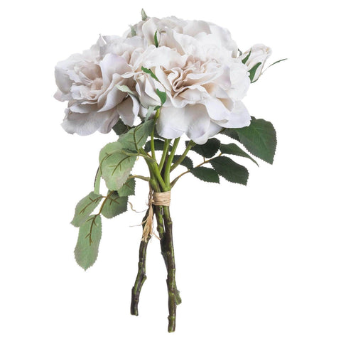 Grey White Short Stem Rose Bouquet Accessories Hill Interiors 
