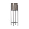 Gun Metal Grey Cylindrical Planter On Black Frame Accessories Hill Interiors 