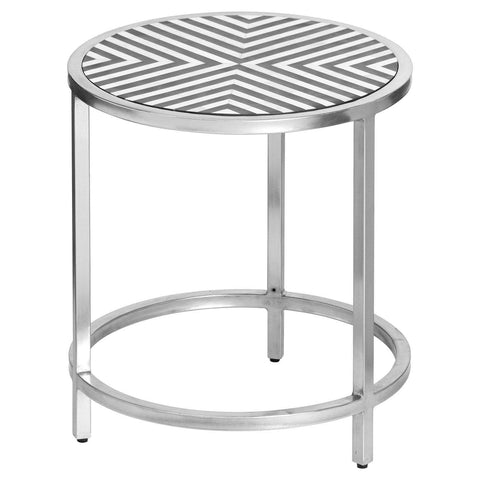 Handmade Bone Inlay Round Side Table Living Hill Interiors 