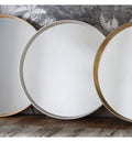 Harvey Round Mirror White Living Regency Studio 