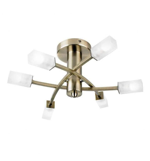 Havana 6 Ceiling Lamp Antique Brass Lighting Regency Studio 