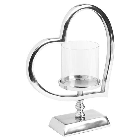 Heart Shaped Nickel Candle Holder Accessories Hill Interiors 