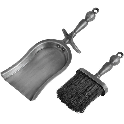 Hearth Tidy Set in Antique Pewter Effect Finish Accessories Hill Interiors 