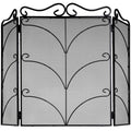 Heavy Large Black Ornate Fire Screen Living Hill Interiors 