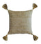 Herringbone PET Tassel Cushion Ochre Accessories Regency Studio 